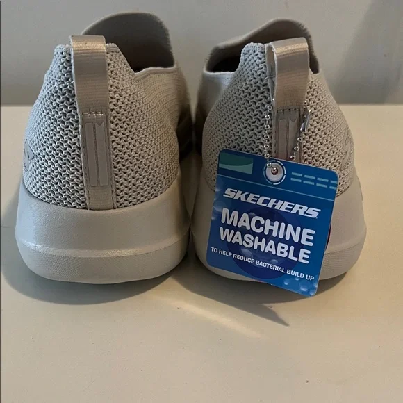 Women's Sketchers Air Cooled Stretch Fit Goga Mat Light Gray Slip-On Sneakers - Picture 3 of 7